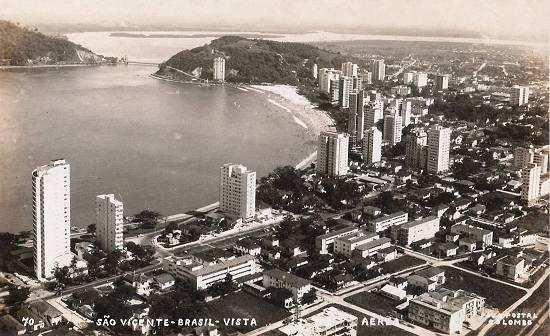 Foto 3.16 - Vista de Santos nos anos de 1950.