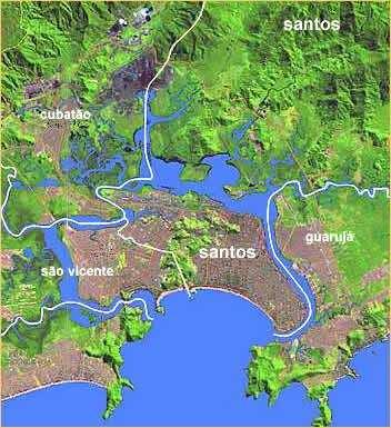 (continente), sendo separados pelo Estuário de Santos (Figura 2).