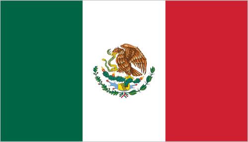 2. IDENTIFICAÇÃO Designação Oficial Estados Unidos Mexicanos Localização América do Norte Coordenadas Geográficas 23 00 N, 102 00 W Fronteiras Belize (250 km); Guatemala (962 km) e Bandeira Oficial