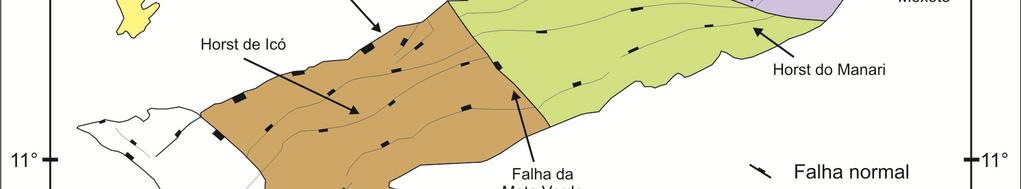 Formações Tacaratu e Inajá. O arcabouço tectônico e estrutural da Bacia de Jatobá possui diversas falhas, que apesar de serem menos representativas, não minimizam sua complexidade tectônica.