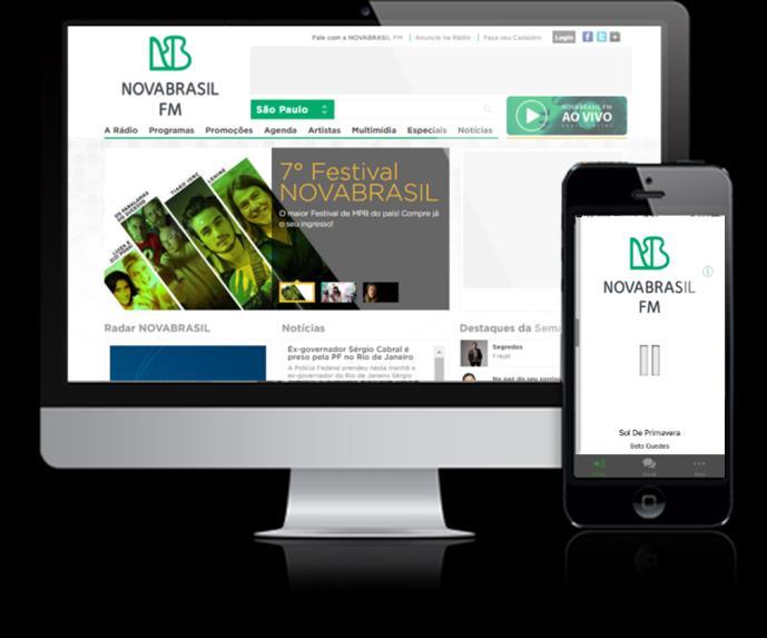 900 DOWNLOADS DO APP NOVABRASIL FM PRINCIPAIS CONTEÚDOS PROMOÇÕES /