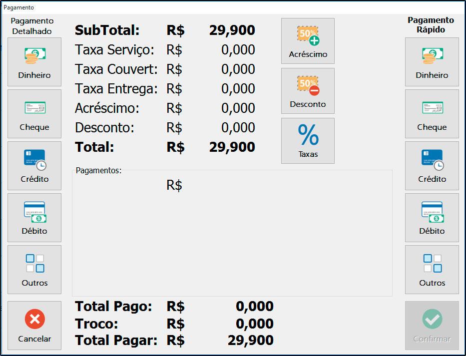 Agora é necessário escolher a forma de pagamento que será utilizada.