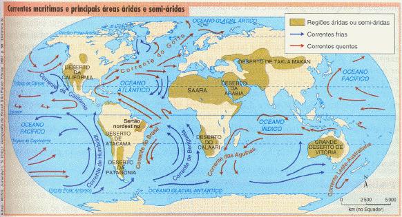 Correntes marítimas São as massas de água que circulam pelo oceano. Tem suas próprias condições de temperatura e pressão.