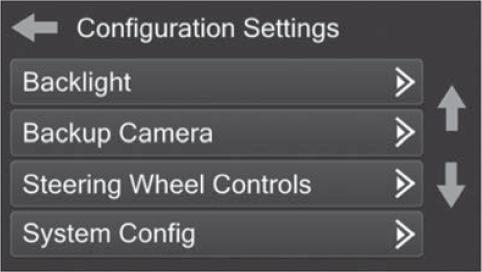 Operação: Configurações da tela touchscreen Luz de fundo Quatro barras deslizantes controlam a cor dos botões e a intensidade da luz de fundo: Vermelho / Verde / Azul / Luz de fundo.