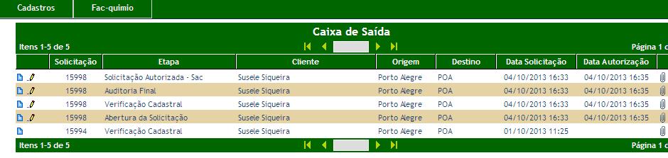 seguida clicar sobre a janela Caixa de Saída, conforme mostramos abaixo. 6.2.