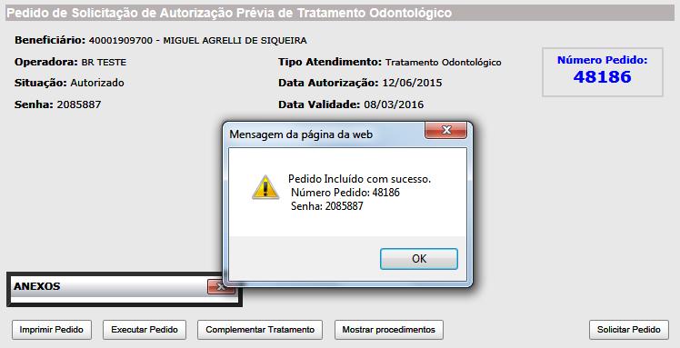 O sistem crirá um número de controle que precerá em com zul no topo d págin, do ldo