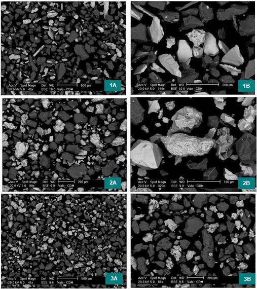 43 Figura 5.5 - Fotos das amostras 1, 2 e 3 obtidas via microscopia eletrônica de varredura. 5.2. Resultados da Caracterização das Amostras de Lama A tabela 5.