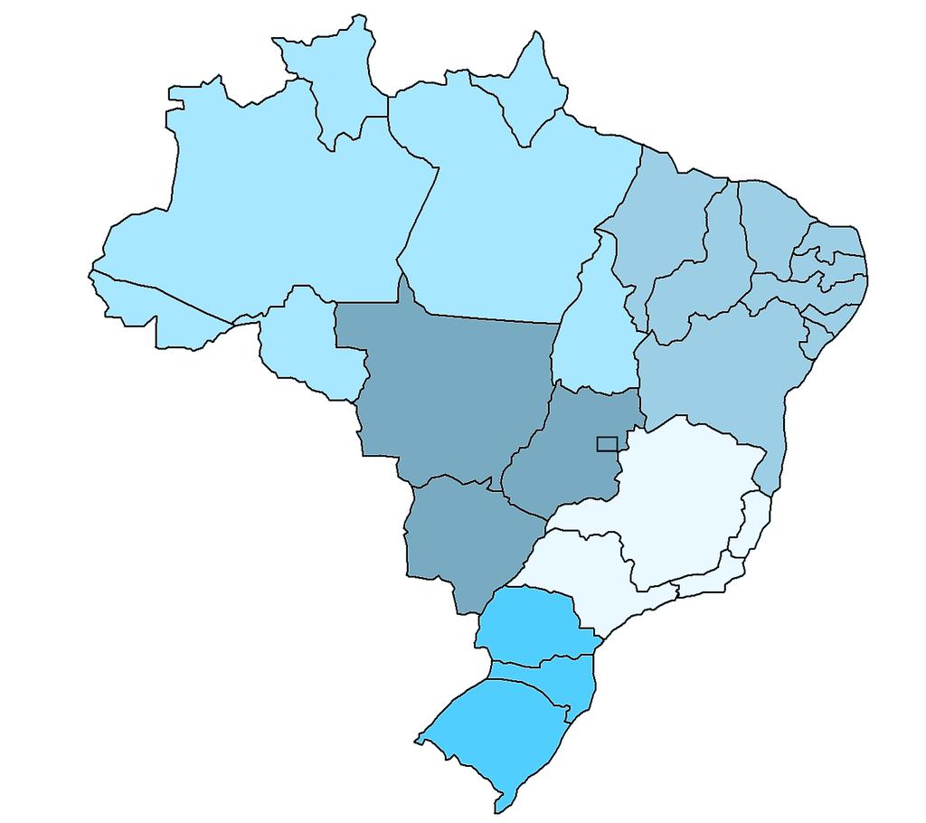 Figura 1 Potencial Eólico Brasileiro. 2007 (em GW e TWh/ano) 12,8 GW 26,4 TWh/ano 75,0 GW 144,3 TWh/ano 3,1 GW 5,4 TWh/ano 29,7 GW 54,9 TWh/ano 22,8 GW 41,1 TWh/ano Fonte: Aneel (2008).