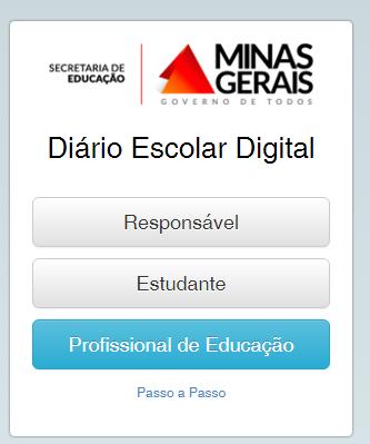 Acessando o Diário Escolar digital Acesse: http://www.diarioescolardigital.educacao.mg.gov.br Use os dados que foram feitos o cadastro e senha. Repita as letras que aparecem ao lado.