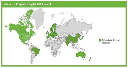 42 Figura 7: Países com programas nacionais e regionais que utilizam o GHG Protocol (Programa Brasileiro GHG Protocol).