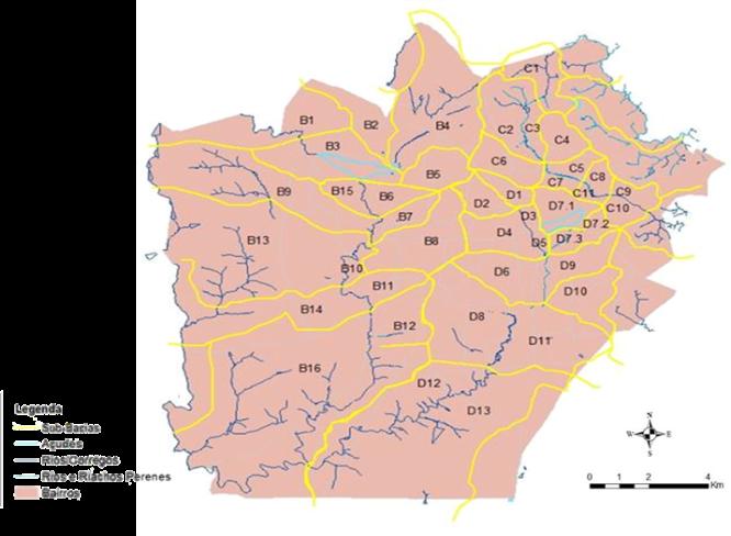 Figura 4 - Divisão das bacias e
