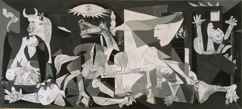 Guernica, 19373 de Pablo Picasso A trágica e clássica obra de Picasso nasceu das impressões causadas no artista
