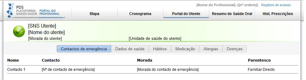 3. PORTAL DO UTENTE Na área do portal do utente é disponibilizada informação, que o mesmo consentiu, para os profissionais de saúde poderem consultar.