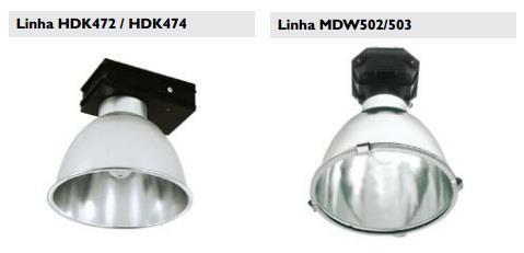 18 1.1.1 Delimitação do Tema As luminárias industriais mais tradicionais no mercado possuem potências em torno de 250 W de lâmpadas de descarga de alta intensidade.