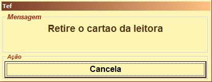 O cancelamento é processado.