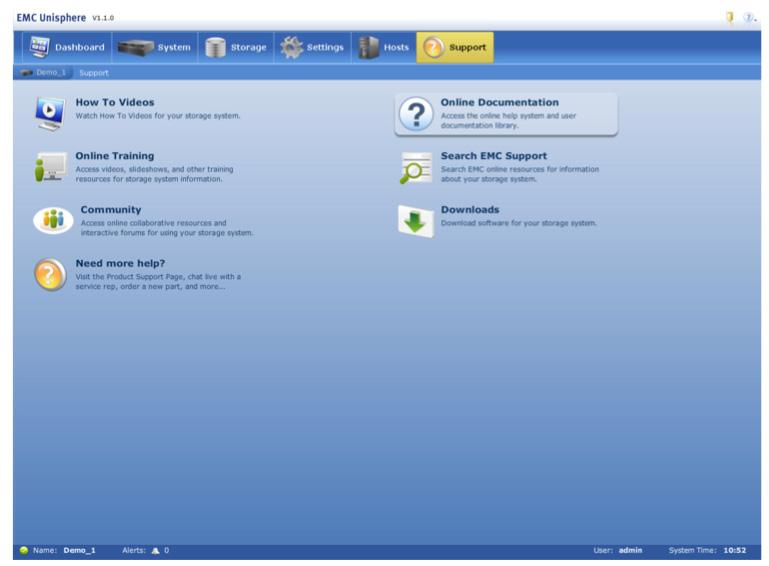 EMC Unisphere versus NetApp System Manager Criado por privada. A captura de tela abaixo mostra uma visão geral de alto nível da interface do Unisphere.