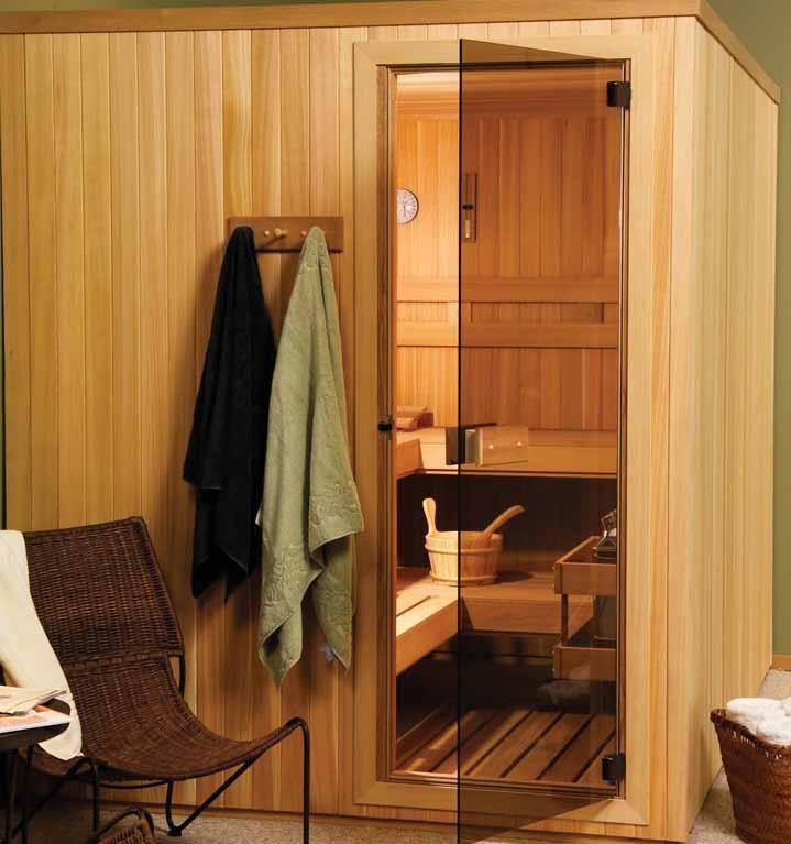 Sauna Visage conforto e economia Eternamente elegante e clássica a sauna VISAGE apresenta-se como uma sauna para toda a família.