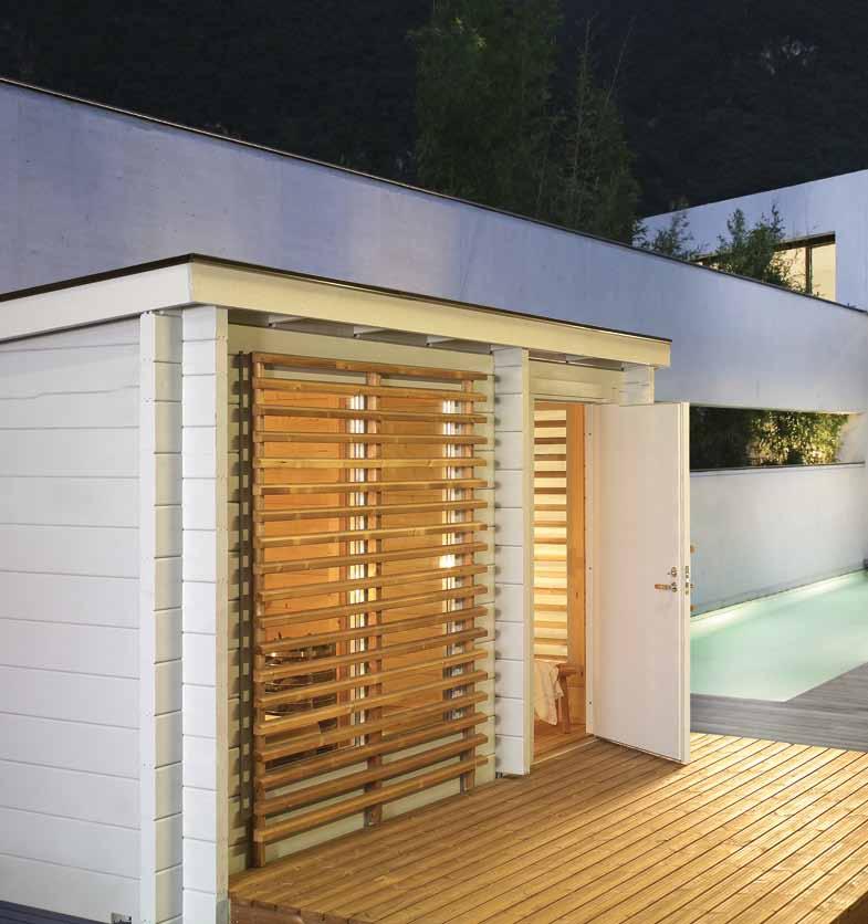 Sauna Maali conceito para exterior Não há muito tempo, as saunas eram utilizadas ao ar livre - perto de casa e, talvez, perto de um lago.