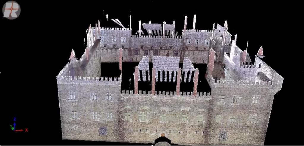 Levantamentos por laser scanner Paço dos Duques - Guimarães - um