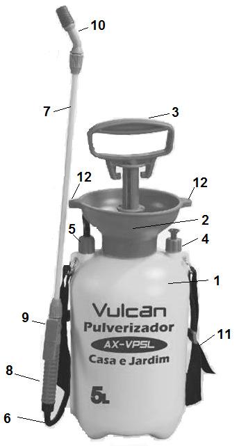 7. o pulverizador deve ser completamente revisado em uma loja autorizada após 5 anos de uso. 8. guarde o pulverizador em um local seco e protegido do sol. 9.