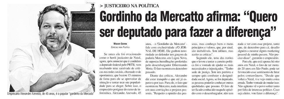 VEÍCULO: JORNAL DE HOJE