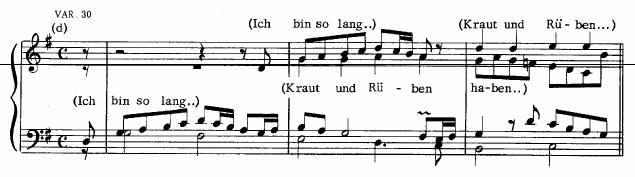 J. S. Bach VARIAÇÕES GOLDBERG 1742 Ária com diversas variações BWV 988 (4) Variação Aditiva o Ex. 4d apresenta o início da Variação 30, a última variação da obra.
