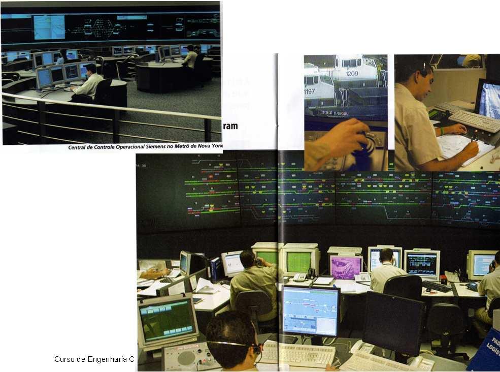 Controle Operacional O escritório centralizado é denominado Centro de Controle Operacional (CCO) O operador do CCO planeja como será a circulação na malha a fim de
