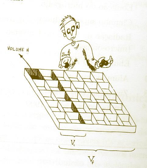 Introdução à Físca Estatístca (cont.) Depos da expansão do gás, as mesmas N moléculas ocupam o volume fnal f.