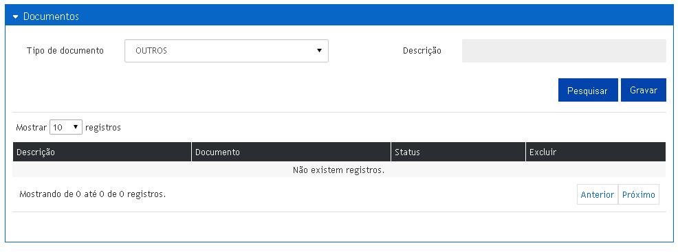 DOCUMENTOS Nesta seção, o corretor poderá fazer o upload de