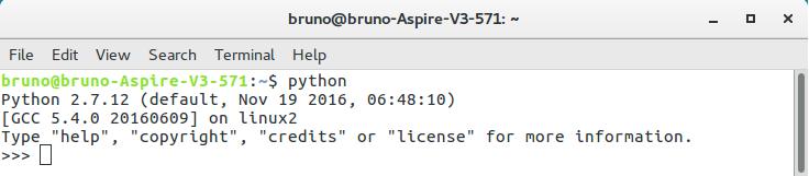 Interpretador Python No Linux, o Python já vem pré-instalado: Utilizaremos Python 3 na disciplina!