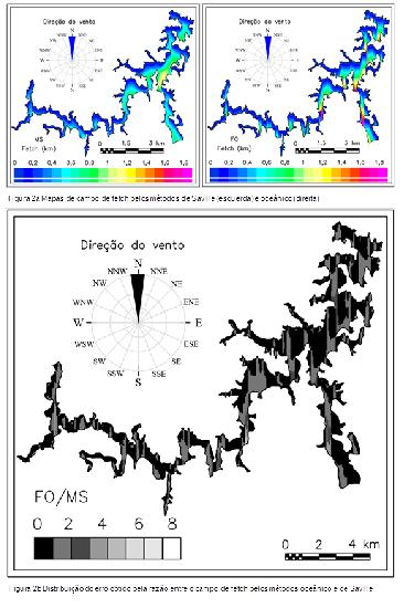 Figura 2a e 2b Mapas comparativos dos métodos de Saville e Oceânico.