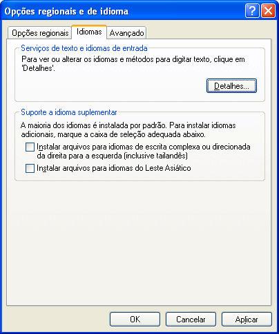 hora e data. Instalar idiomas adicionais no computador para que você possa redigir e ler documentos que contêm mais de um idioma.