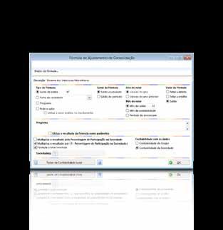 Crie os seus próprios ajustamentos e execute-os para qualquer uma das sociedades. Descubra as várias opções nas fórmulas, que lhe permitem uma flexibilidade total.
