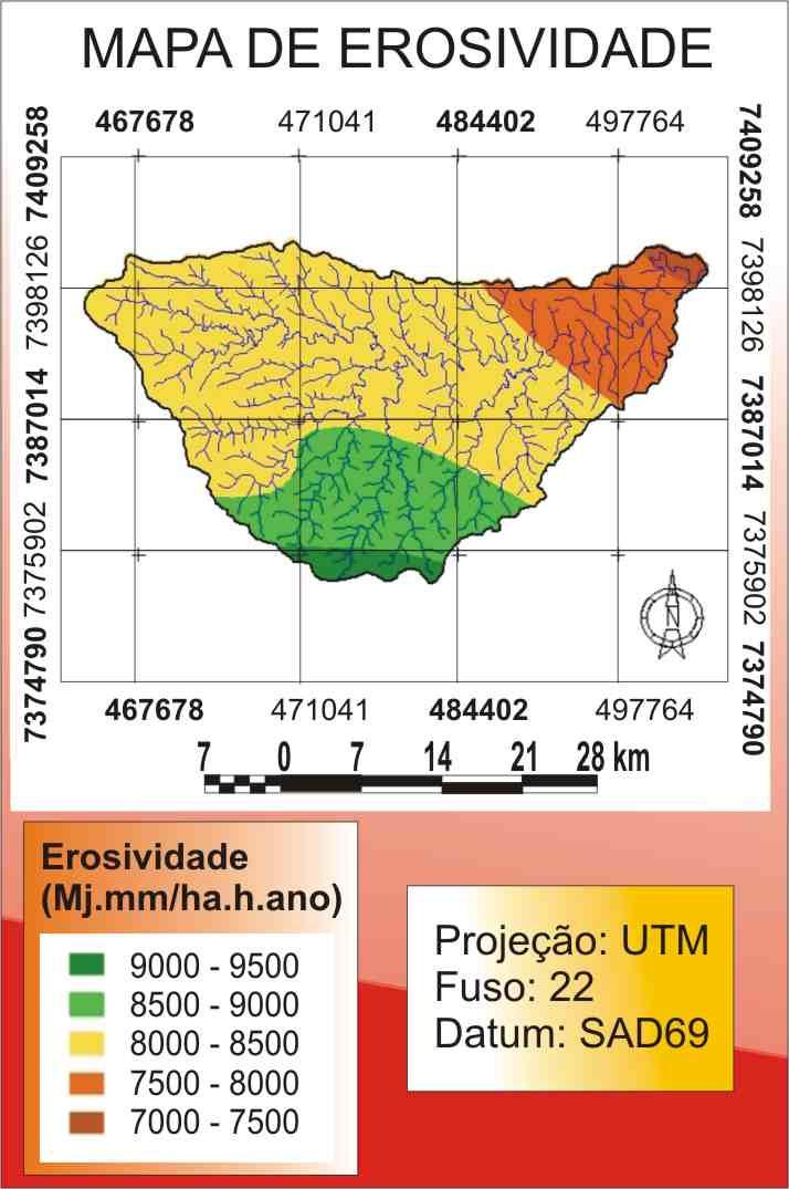 LS =0,00984*l 0.63 *s 1,18 Onde, l é o comprimento de encosta (m), representado pela grade de distâncias e s, que é a declividade (em %), representada pela grade de declividade obtida.