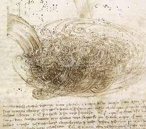 Leonardo da Vinci Observe he moion of he surface of he waer, which resembles ha of hair, which has wo moions, of which one is caused by he weigh of he hair, he oher by he