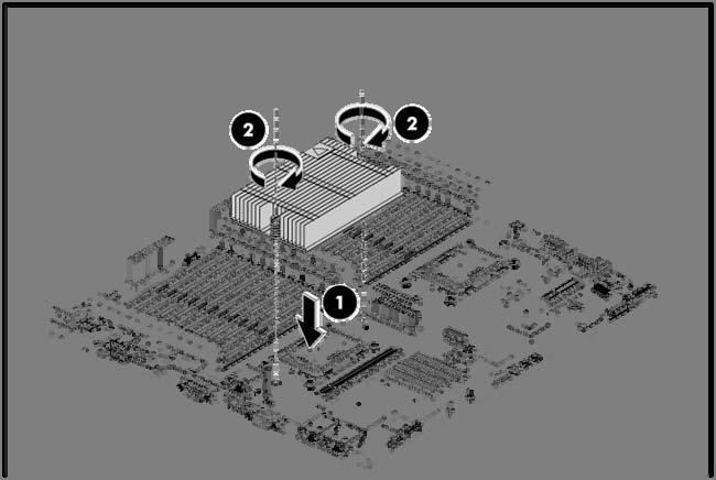 Instalação do processador Para instalar o processador: 1. Insira o processador na ferramenta. 2. Alinhe a ferramenta de instalação do processador com o soquete e instale o processador.