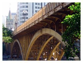 Mais Art Nouveau em SP: Viaduto Santa Efigência, 1913 São Paulo, foi totalmente fabricado na Bélgica.