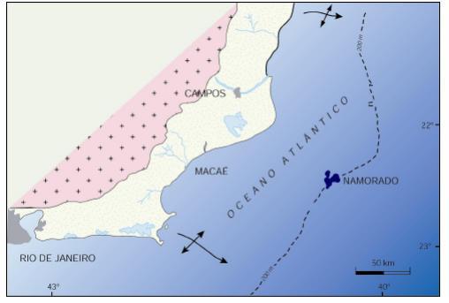 Figura 3-4: Mapa de Localização do Campo de Namorado. Fonte: Barboza et al. (2003).