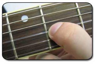 figura abaixo Observação: Para segurar os acordes mais facilmente, coloque seu o dedo o mais próximo possível do traste.