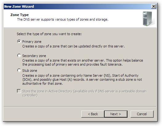 Figura 9: DNS Manager Clique com o botão direito em Forward Lookup Zones, selecione New Zone,