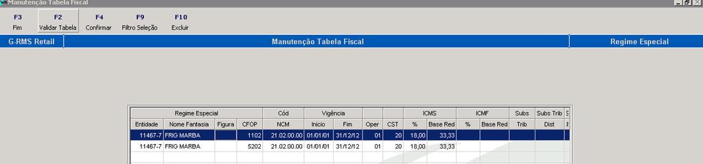 associada no produto: O sistema irá