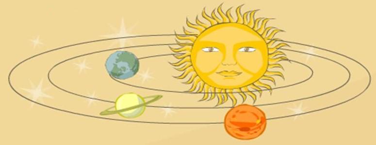 MODELO HELIOCÊNTRICO Pitágoras acreditava que a Terra era um dos vários planetas que circundavam um fogo central, mais tarde identificado como Sol.