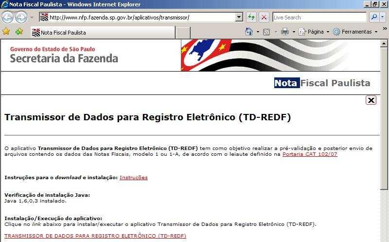 Na página seguinte, siga as instruções para instalar o sistema de transmissão.