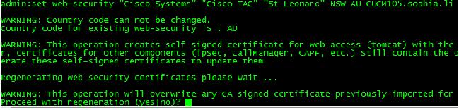 Os clientes, que usam atualmente CA da terceira devem usar o mecanismo CSR para emitir Certificados para o CallManager da Cisco, o CAPF, o IPsec, e o Tomcat.