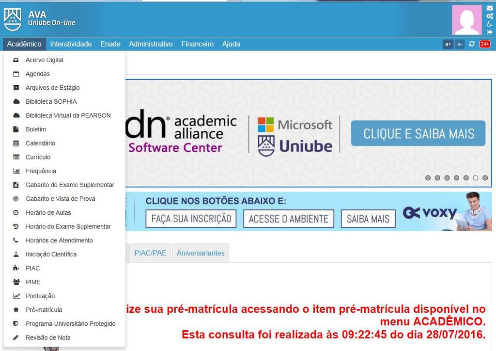 Como mostra a figura 16, após confirmar o requerimento de matrícula, você poderá acompanhá-lo na mesma página.