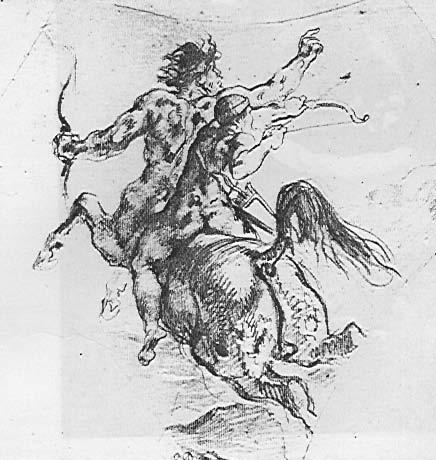 perceptivo. [Fig.94] Delacroix, Estudos para a Educação de Aquiles, 1845.