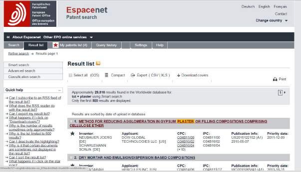 13 14 Após encontrar a patente, clique no título para acessar as informações.