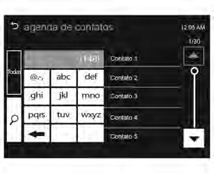 Black plate (51,1) Sistema de conforto e conveniência 7-51 2. Pressione [9 ] na tela "agenda". 3. Use o teclado para inserir o nome que deseja pesquisar.