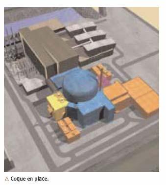 sensíveis do EPR: edifício do reactor, edifício do combustível,