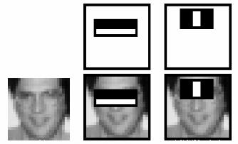 3 mais escuros do que o nariz e do que as bochechas. A segunda característica baseia-se no facto de os olhos serem mais escuros do que a ponte do nariz. Figura 1.